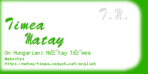 timea matay business card